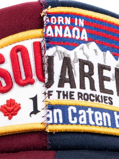 Dsquared2 Patchwork Cap In Multi