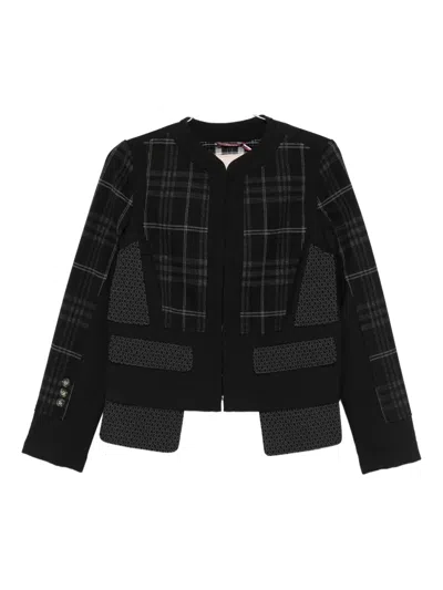 Antonio Marras Plaid Panelled Jacket In Black