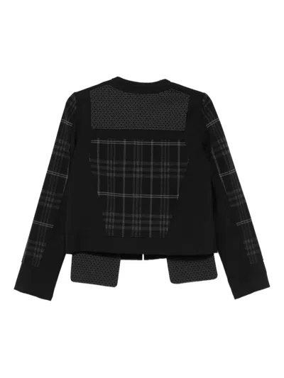 Antonio Marras Plaid Panelled Jacket In Black