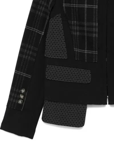 Antonio Marras Plaid Panelled Jacket In Black