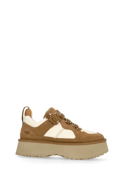 Ugg Astromel Platform Lace-up Sneakers In Brown