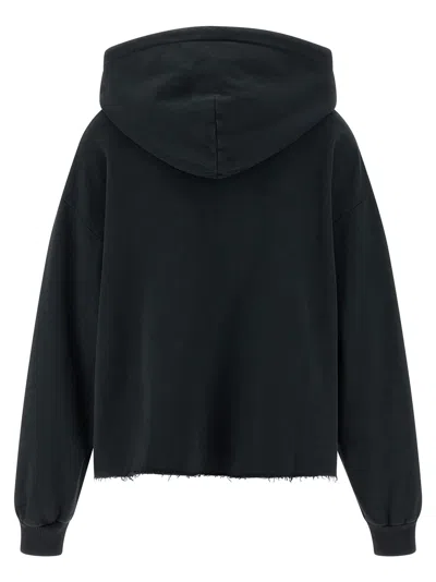 Mm6 Maison Margiela Casual Hoodie Featuring Tape Detail In Black