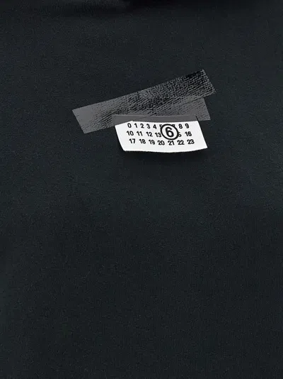 Mm6 Maison Margiela Casual Hoodie Featuring Tape Detail In Black