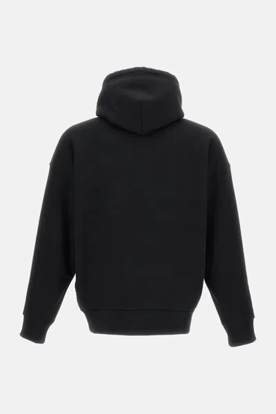 Polo Ralph Lauren Hooded Sweatshirt Featuring Bear Graphic And Ribbed Cuffs In Black