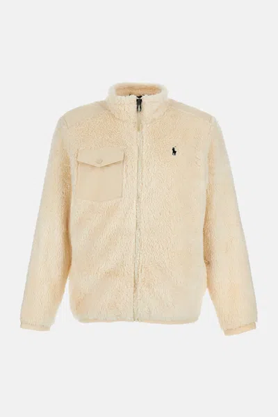 Polo Ralph Lauren Full Zip Jacket In Neutral