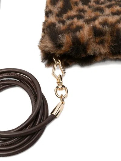 Max Mara Ombrat Leopard-pattern Mittens In Brown