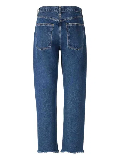 Agolde Mid-rise Straight-leg Denim Trousers In Blue