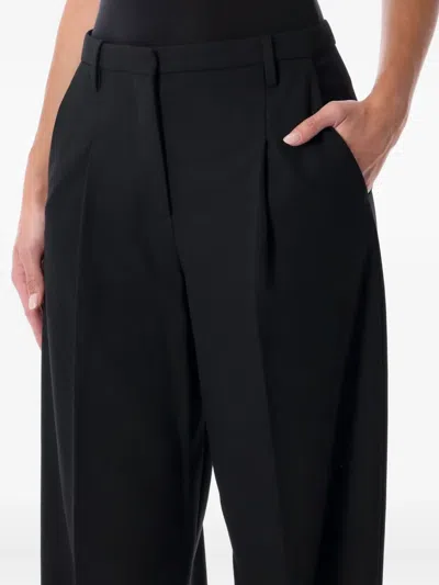 By Malene Birger Pleated Trousers With Pockets And Loops In Black