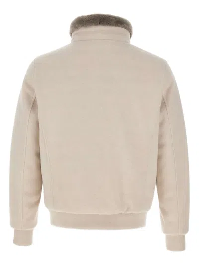 Moorer Cleros Mrw Button-fastening Bomber Jacket In Multi