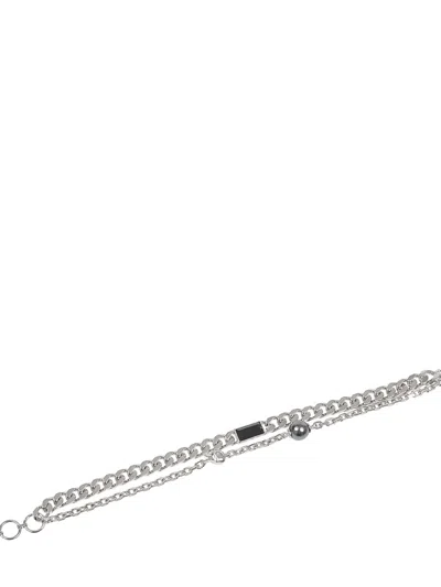 Alexander Mcqueen Skull-charm Chain Bracelet In Metallic