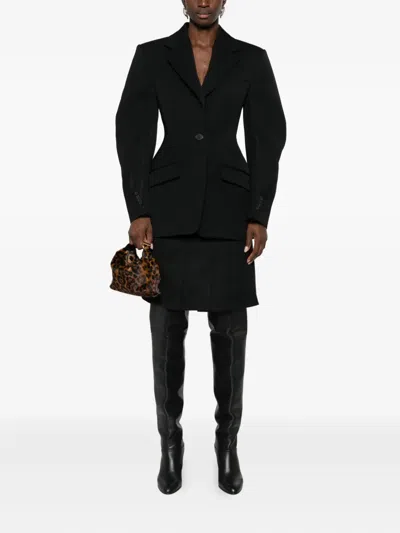 Givenchy Tailored Wool Blazer Notched Lapels In Black