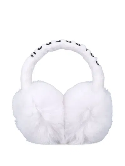 Goldbergh Fluffy Faux Fur Ear Warmers In White