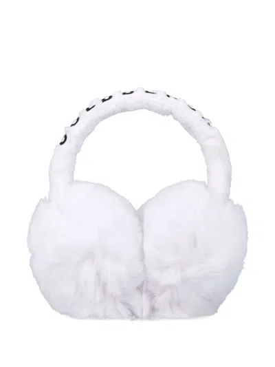 Goldbergh Fluffy Faux Fur Ear Warmers In White