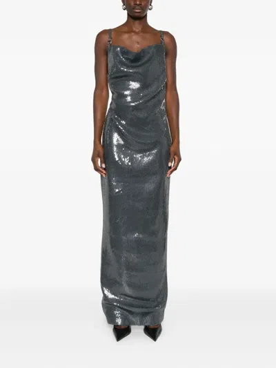 Coperni Logo Dress In Gray