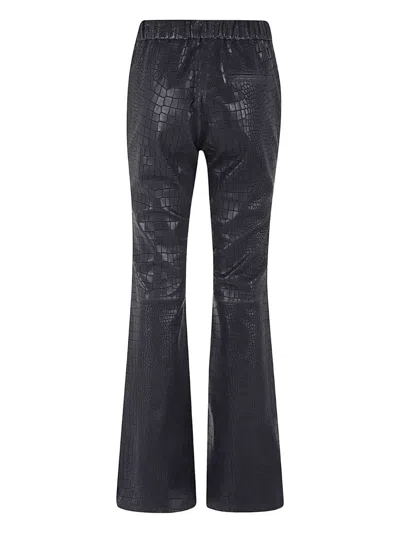Enes Croc-embossed Pants In Blue