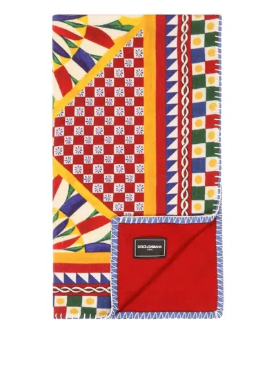 Dolce & Gabbana Patterned Blanket (180cm X 140cm) In Multi