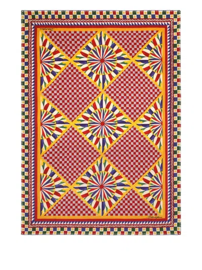 Dolce & Gabbana Patterned Blanket (180cm X 140cm) In Multi