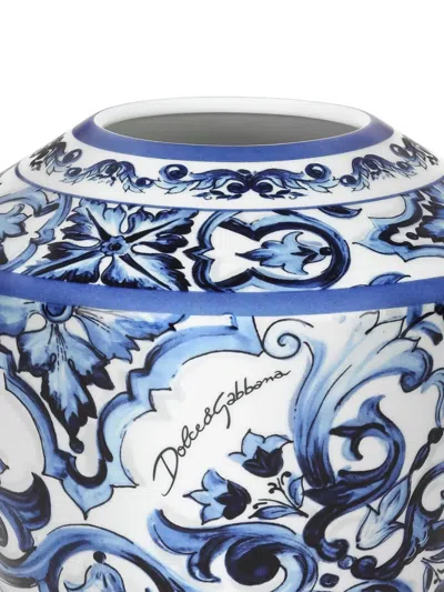 Dolce & Gabbana Small Amphora Porcelain Vase In Blue