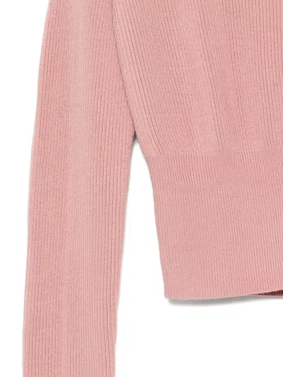 Reformation Meadow Regenerative Merino Cardigan In Pink