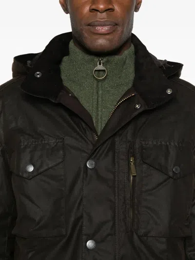Barbour Sapper Waxed Jacket In Brown