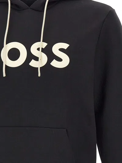 Hugo Boss Boss Sullivan Logo Hoodie In Black