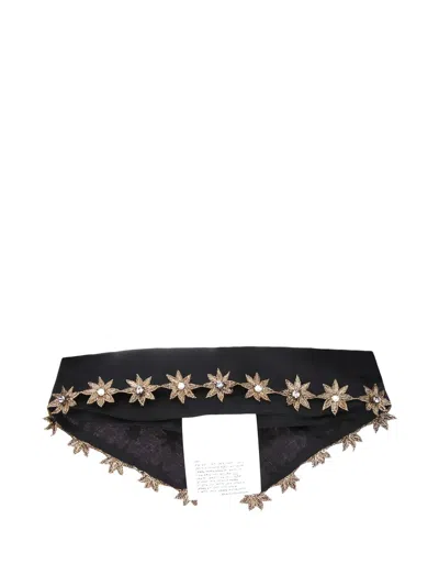 Alberta Ferretti Embellished Star Tie In Black
