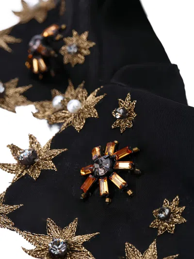 Alberta Ferretti Embellished Star Tie In Black