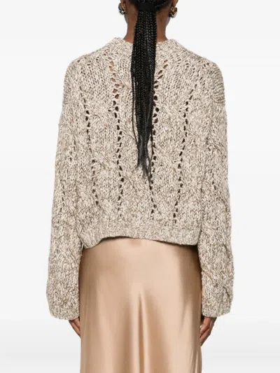Brunello Cucinelli Sequin-embellished Jumper In Neutral