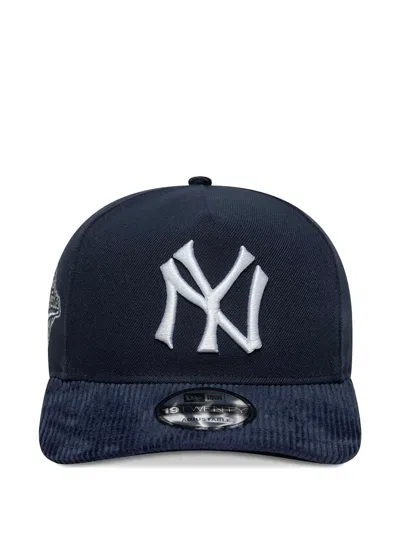 New Era Corduroy-peak Logo-embroidery Baseball Cap In Blue