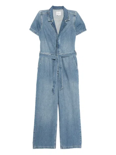 Reformation Graham Lived-in Denim Jumpsuit In Blue