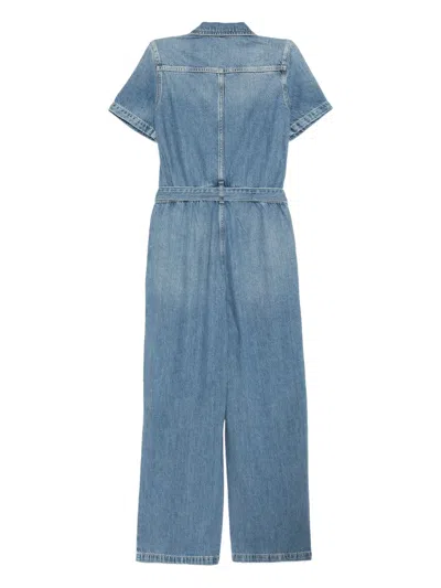 Reformation Graham Lived-in Denim Jumpsuit In Blue