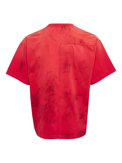 Doublet Wastereducing Algorithm Skeleton T-shirt In Red