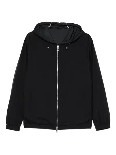 Montecore Zip-up Hooded Jacket In Black