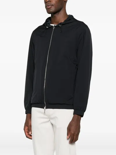 Montecore Zip-up Hooded Jacket In Black