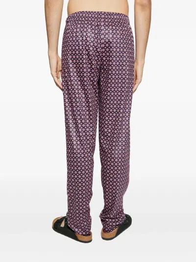 Hanro Patterned Drawstring Trousers In Purple