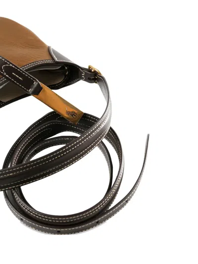 Polo Ralph Lauren Polo Id Leather Small Shoulder Bag In Brown