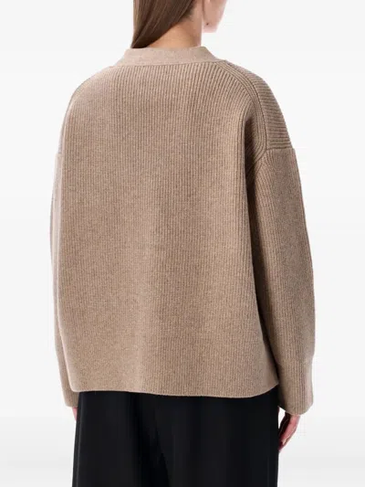 Studio Nicholson Whitt Merino Wool Cardigan In Brown