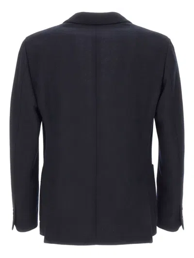 Lardini Pin-detail Single-breasted Blazer In Blue