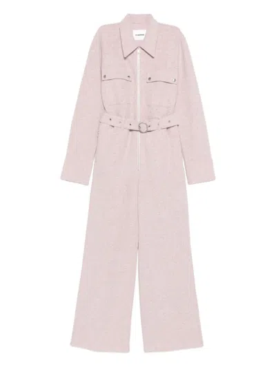Jil Sander Women Wool Blend Jumpsuit In Pink