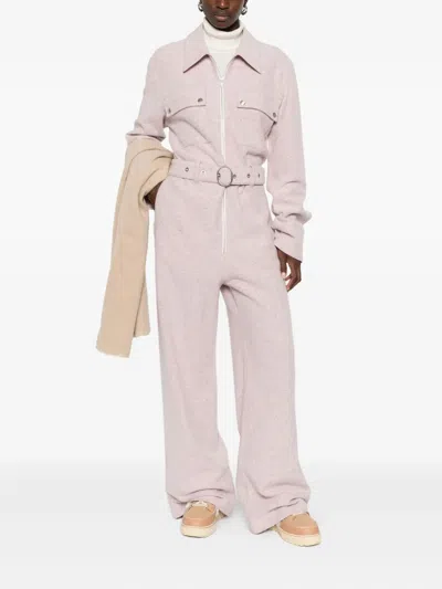Jil Sander Women Wool Blend Jumpsuit In Pink