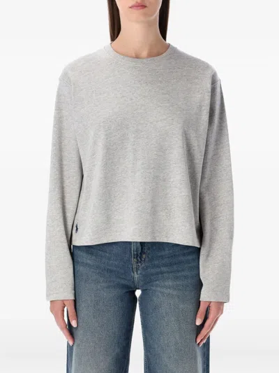 Polo Ralph Lauren Long-sleeve Top In Gray