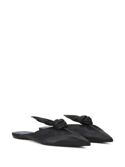 Lanvin Knotted Pointed-toe Flat Mules In Multi