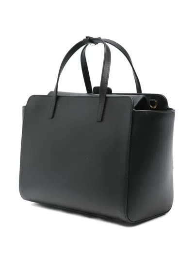 Hidesins Medium Leather Tote Featuring Shoulder Strap In Black