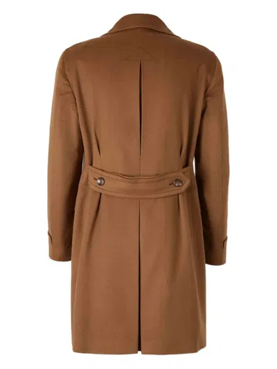 Tagliatore Double-breasted Blazer In Brown