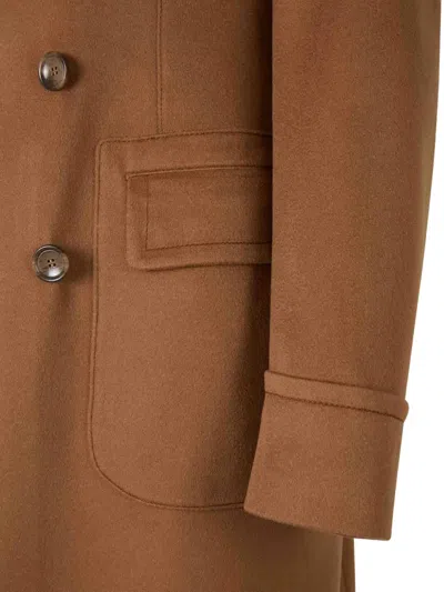 Tagliatore Double-breasted Blazer In Brown