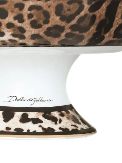 Dolce & Gabbana Porcelain Fruit Bowl In Brown