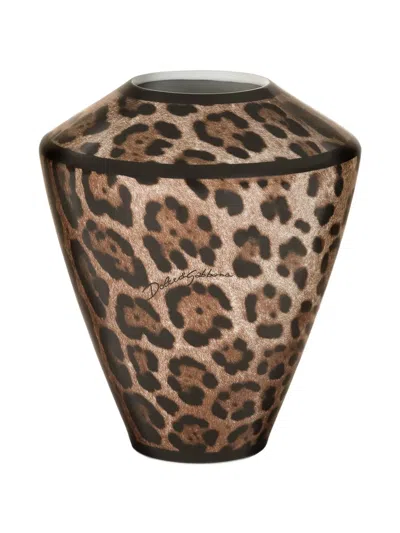 Dolce & Gabbana Small Amphora Porcelain Vase In Brown