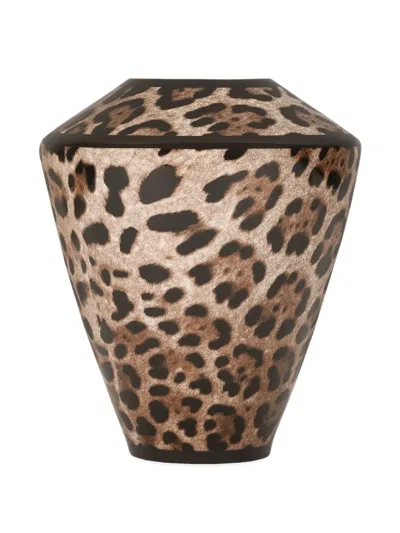Dolce & Gabbana Small Amphora Porcelain Vase In Brown