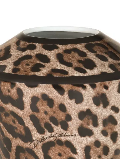 Dolce & Gabbana Small Amphora Porcelain Vase In Brown