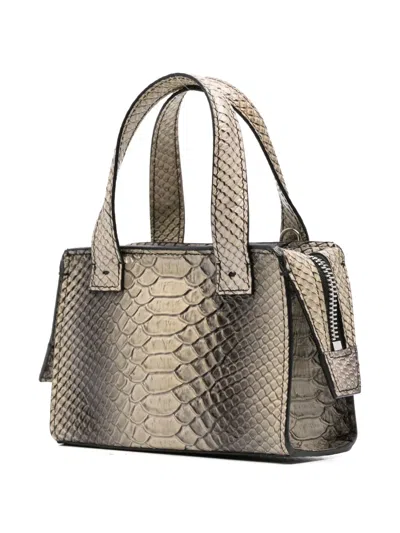 Sapio Mini Pitone Tote Bag In Neutral